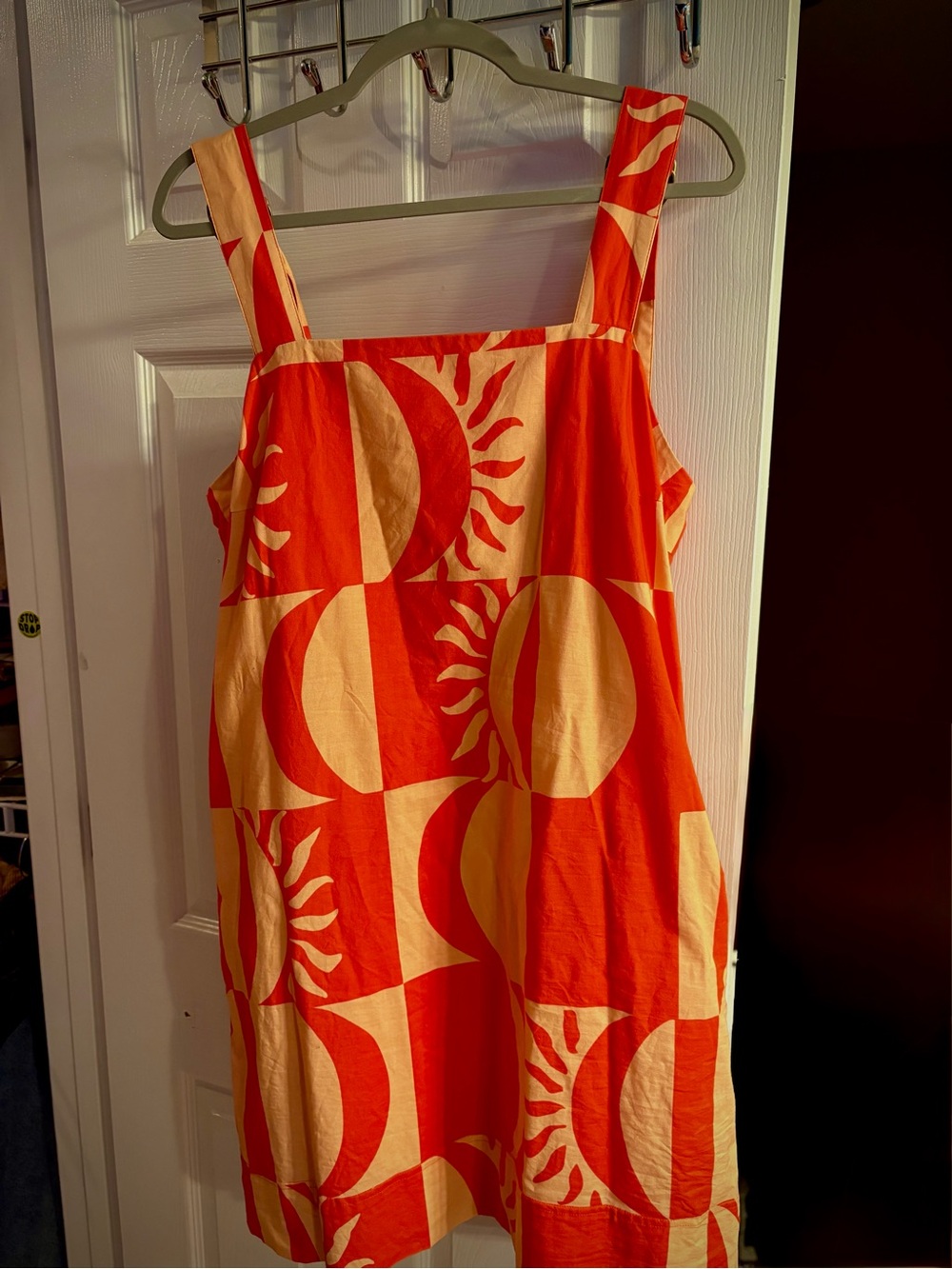 CROSBY by Mollie Burch Orange and Cream Sun-Print Mini Dress